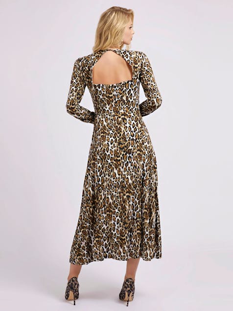 GUESS - Μακρύ Φόρεμα Animal Print