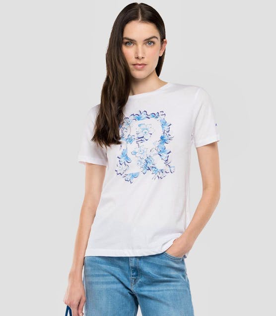 REPLAY - Floral Print T-shirt