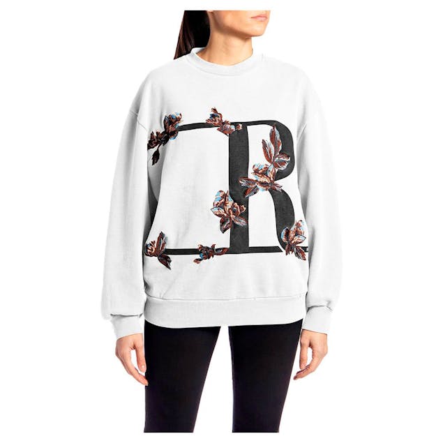 REPLAY - Rose Label Oversized Sweater With Print
