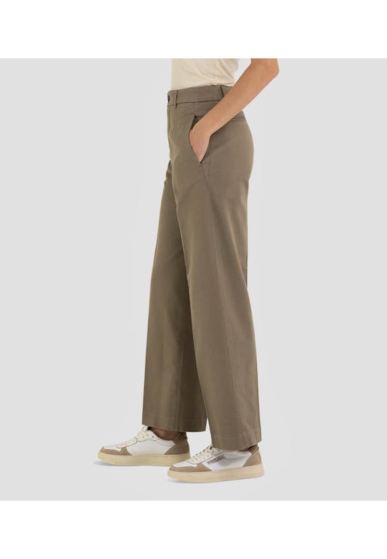 Straight Fit Twill Trousers