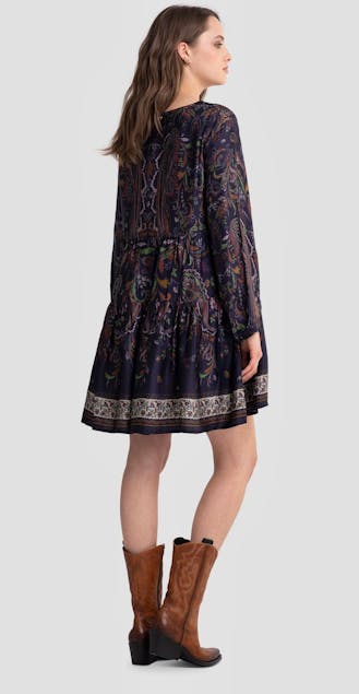 REPLAY - Frilled Dress With All-Over Print