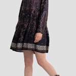 Frilled Dress With All-Over Print