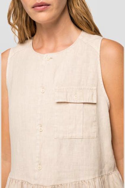 REPLAY - Linen Dress With Pocket Essential