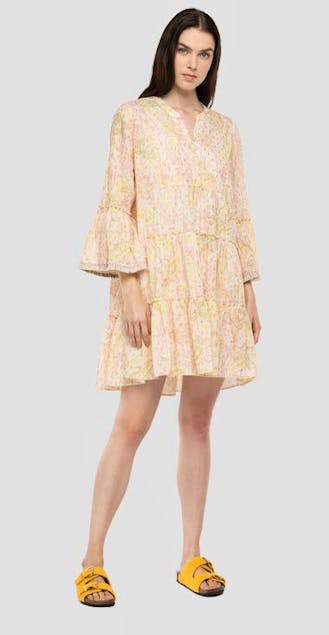 REPLAY - Fil Coupe Frilled Dress