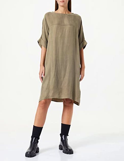 REPLAY - Solid Coloured Dress With Kimono Sleeves
