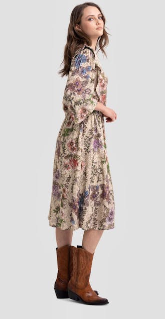 REPLAY - Floral Dress With Lurex