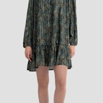 Dress With Lurex And All- Over Print