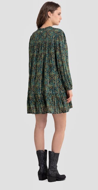 REPLAY - Dress With Lurex And All- Over Print