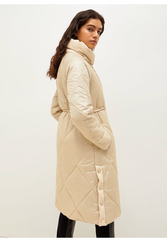 Long quilted jacket