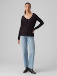 Happiness Ls V-Neck Pullover Ga Boo