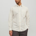 vJprblussummer Linen Stripe Shirt L/s