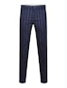 SELECTED - Oasis Linen Navy Chk Trs B Noos