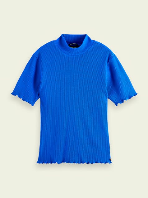 SCOTCH & SODA - Rib-knit short-sleeved T-shirt