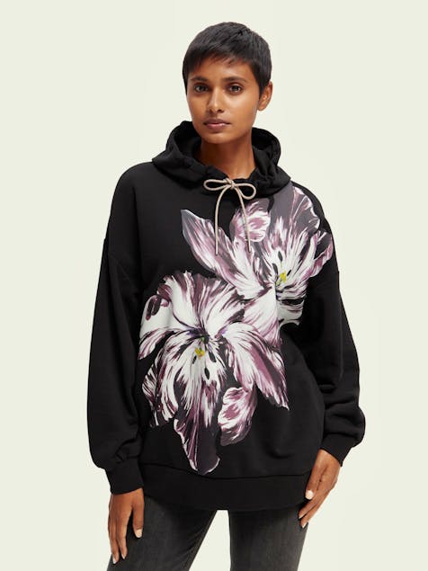 SCOTCH & SODA - Oversized tulip painted hoodie