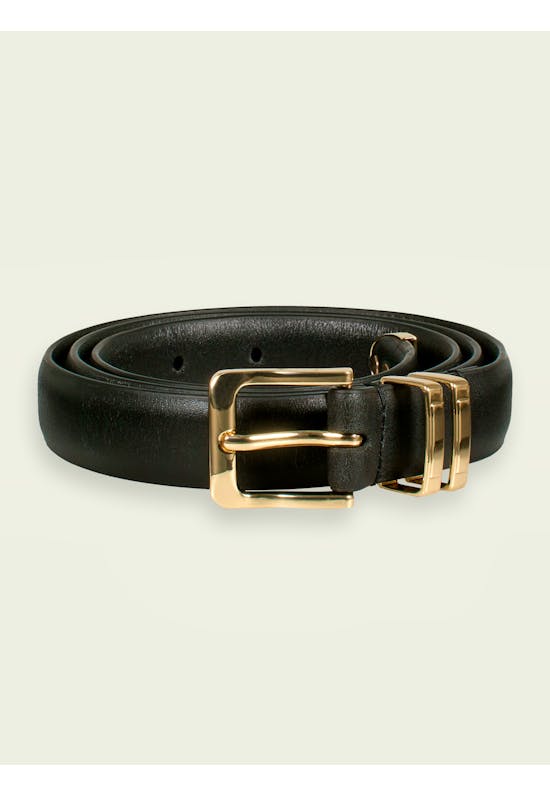 Padded leather belt