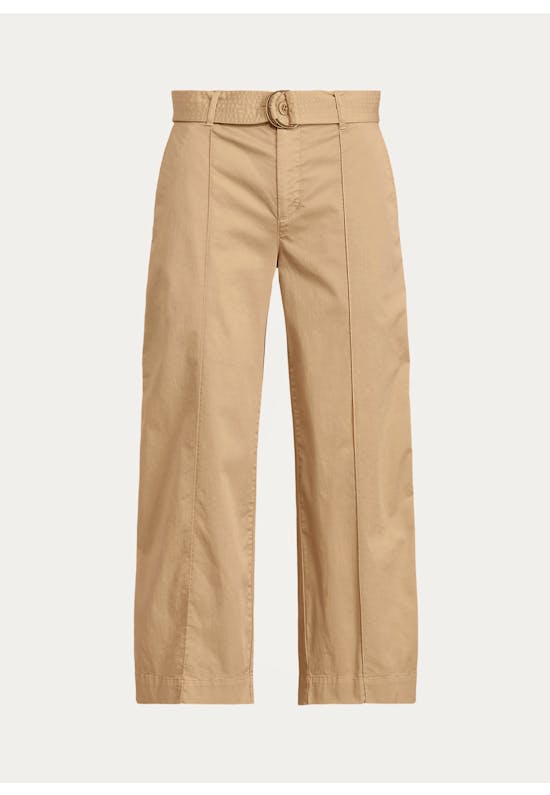 Micro-Sanded Belted Wide-Leg Trouser