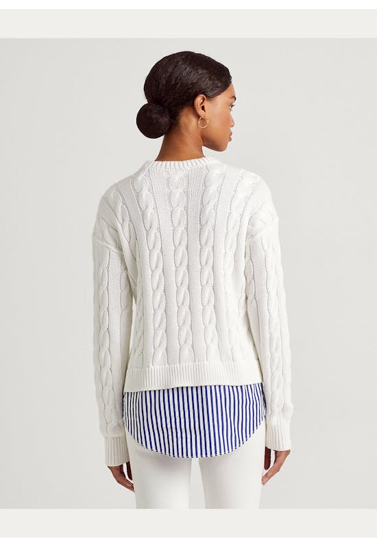 Layered Cable-Knit Jumper