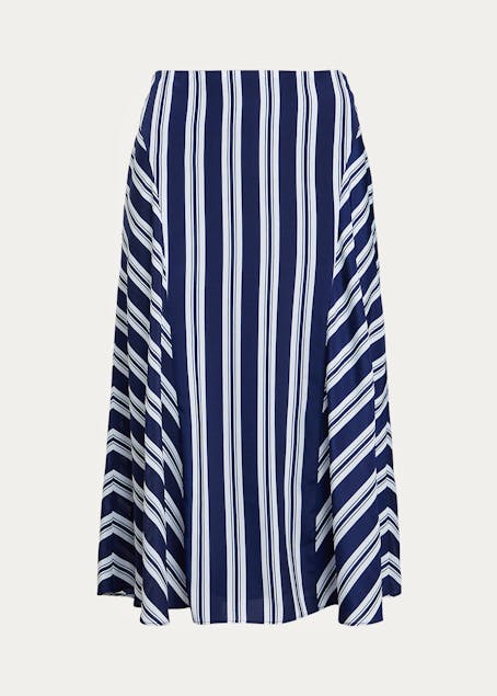 LAUREN RALPH LAUREN - Striped Crepe Skirt