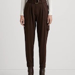 Belted Ponte Cargo Trouser