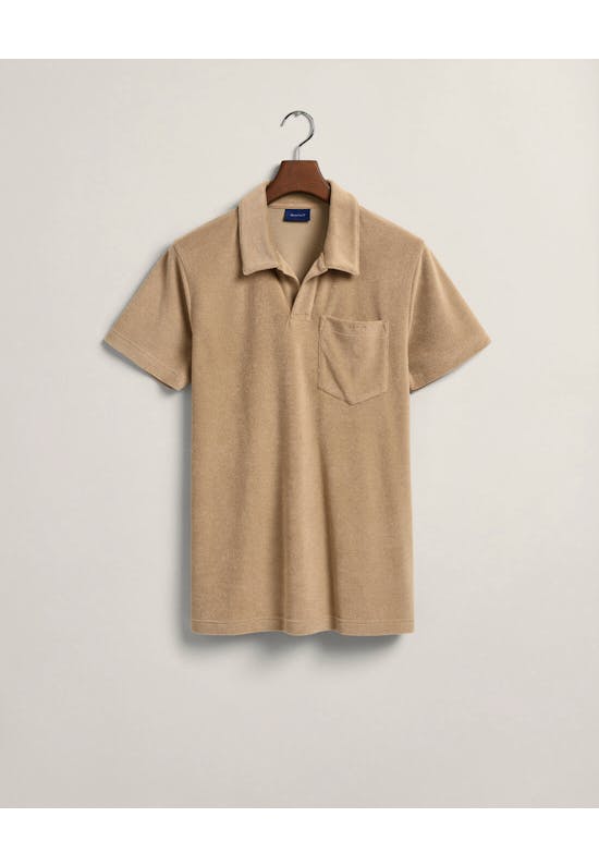 Terry Cloth Pique Polo Shirt
