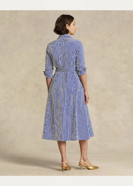 POLO RALPH LAUREN - Belted Striped Cotton Shirtdress