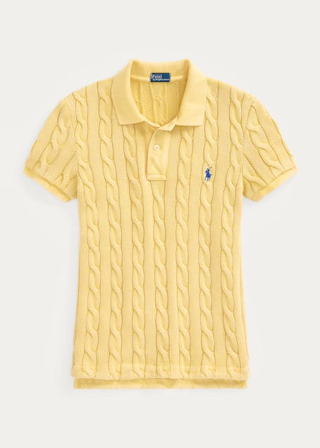POLO RALPH LAUREN - Slim Fit Cable-Knit Polo Shirt