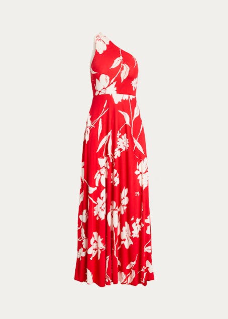 POLO RALPH LAUREN - Floral One-Shoulder Cocktail Dress