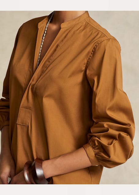 POLO RALPH LAUREN - Boxy Fit Cotton Blouson-Sleeve Shirt