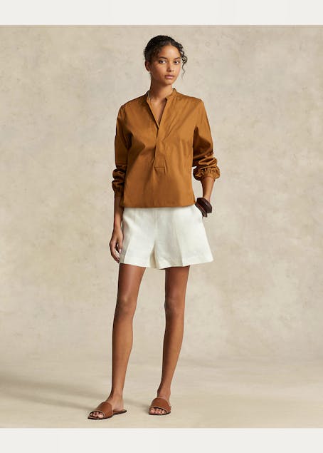POLO RALPH LAUREN - Boxy Fit Cotton Blouson-Sleeve Shirt
