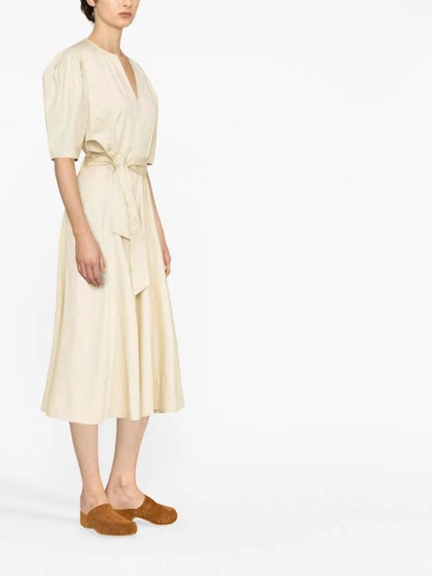 POLO RALPH LAUREN - Puff Sleeve Cotton Midi Dress