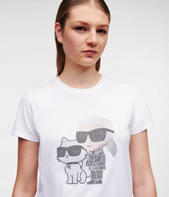 KARL LAGERFELD - Ikonik Rhinestone T-shirt