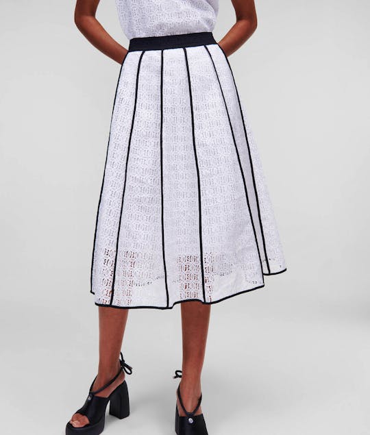 KARL LAGERFELD - Kl Embroidered Lace Skirt