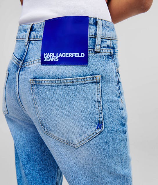 KARL JEANS - High-Rise Jeans With Split Hem