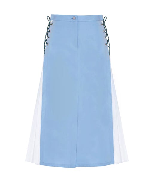 BEATRICE - Midi Skirt With Pleats On The Hips