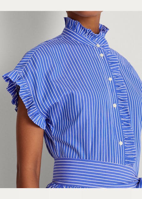 LAUREN RALPH LAUREN - Striped Cotton Broadcloth Shirtdress
