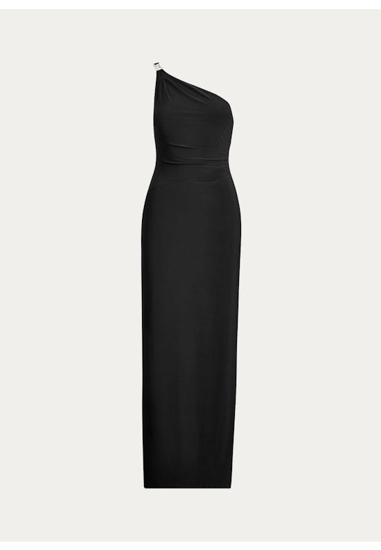 Jersey One-Shoulder Gown