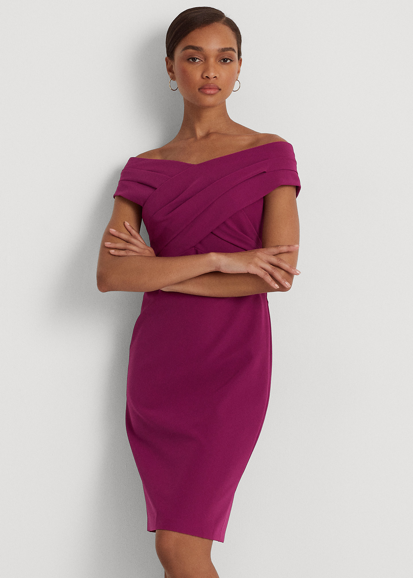 Lauren Ralph Lauren POLISHED CREPE-COCKTAIL DRESS - 253855241012 | Lauren  Ralph Lauren