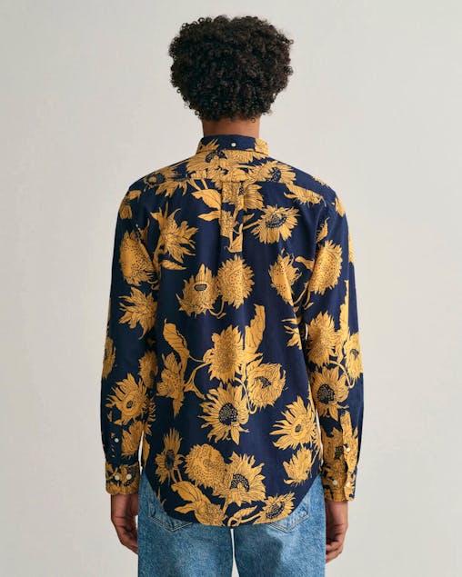 GANT - Regular Fit Sunflower Print Cotton Linen Shirt