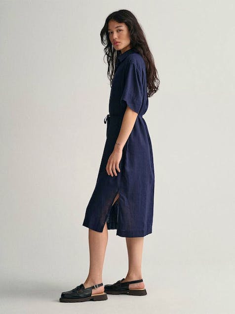 GANT - Linen Short Sleeve Shirt Dress