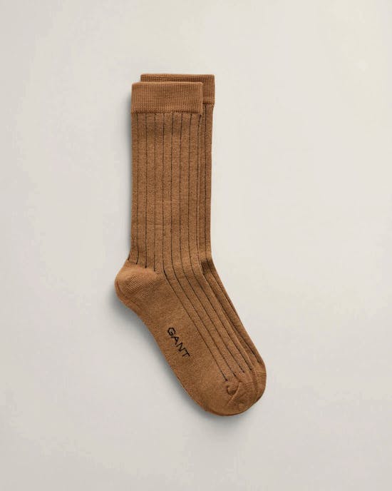 Two Color Ribbed Socks