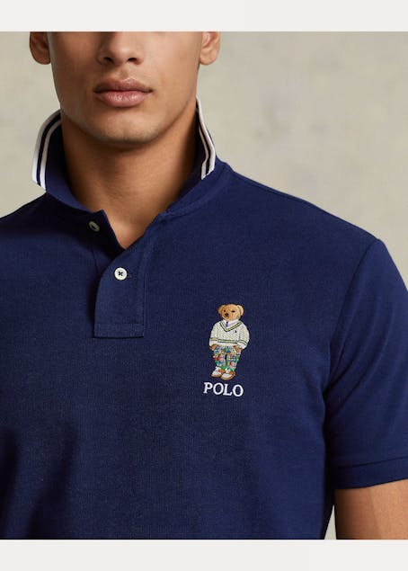 POLO RALPH LAUREN - Custom Slim Polo Bear Mesh Polo Shirt