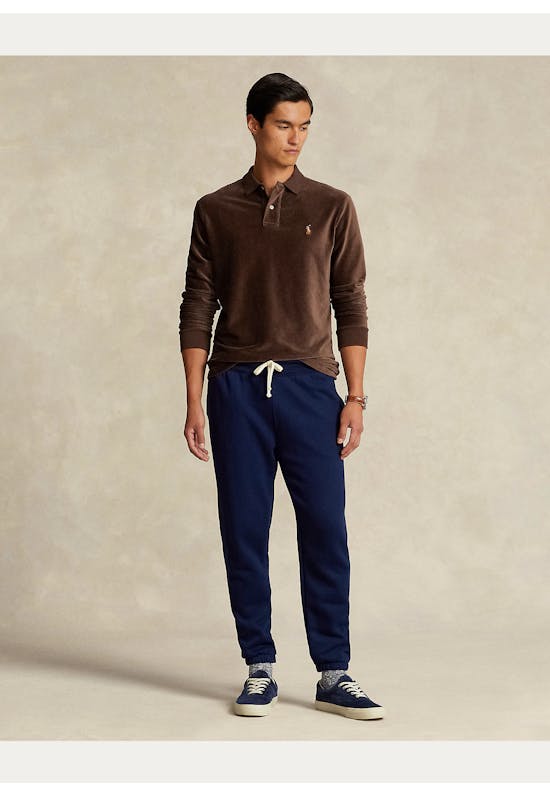 Classic Fit Knit Corduroy Polo Shirt
