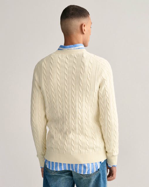 GANT - Cotton Cable Knit Crew Neck Sweater