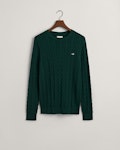 Cotton Cable Knit Crew Neck Sweater