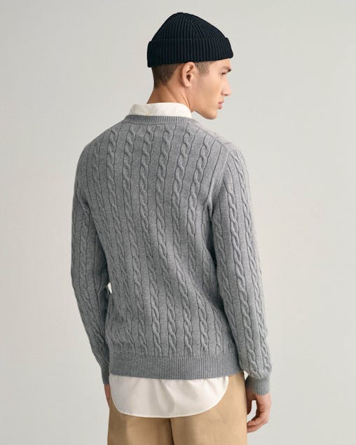 GANT - Cotton Cable Knit Crew Neck Sweater