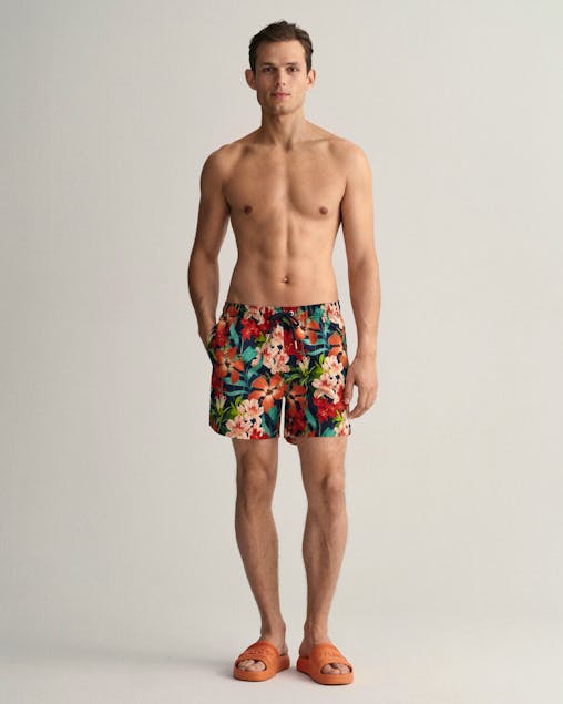 GANT - Classic Fit Floral Print Swim Shorts