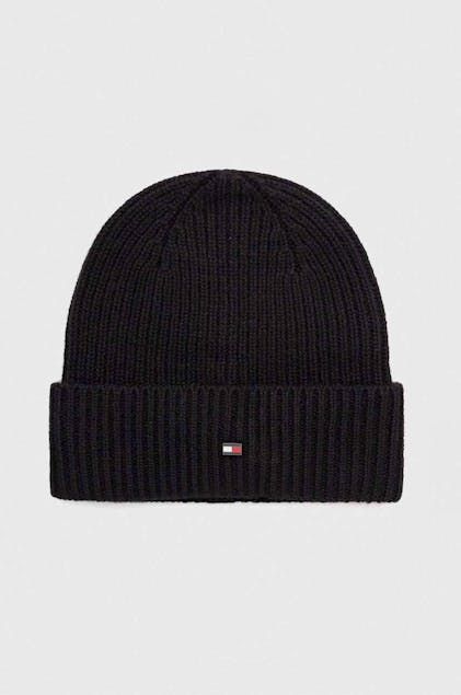 TOMMY HILFIGER - Elevated Cashmere Flag Plaque Beanie