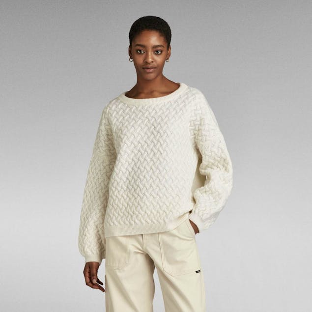 G-STAR - Chunky Loose Boat Knitted Sweater