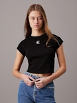 Ck Rib Cropped Slim Tee