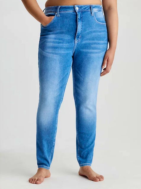 CALVIN KLEIN JEANS - High Rise Super Skinny Ankle Jeans